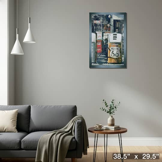 Route 66 Gas Stations Framed Print 38.5" x 29.5"